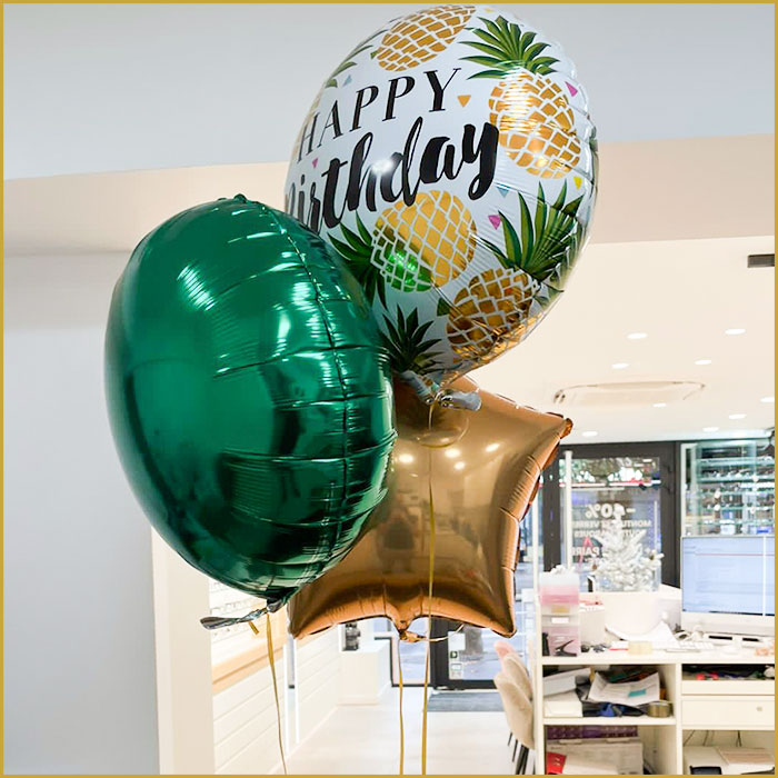 Ballon Cadeau - Joyeux Anniversaire Fleurs - Livraison de ballon